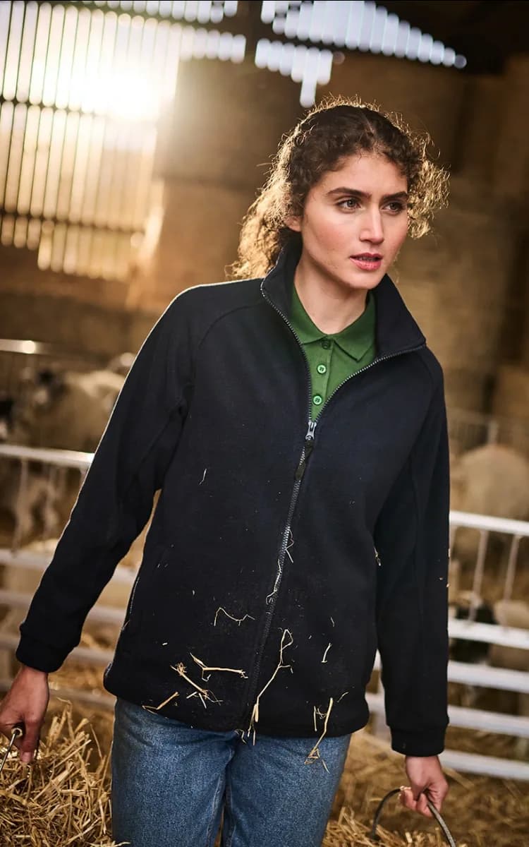 Custom branded fleece jackets for trades — fleece workwear printing Surrey