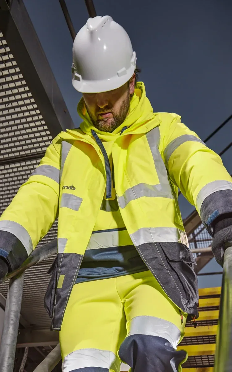 Branded hi-vis vest with company logo — hi-vis workwear printing Woking