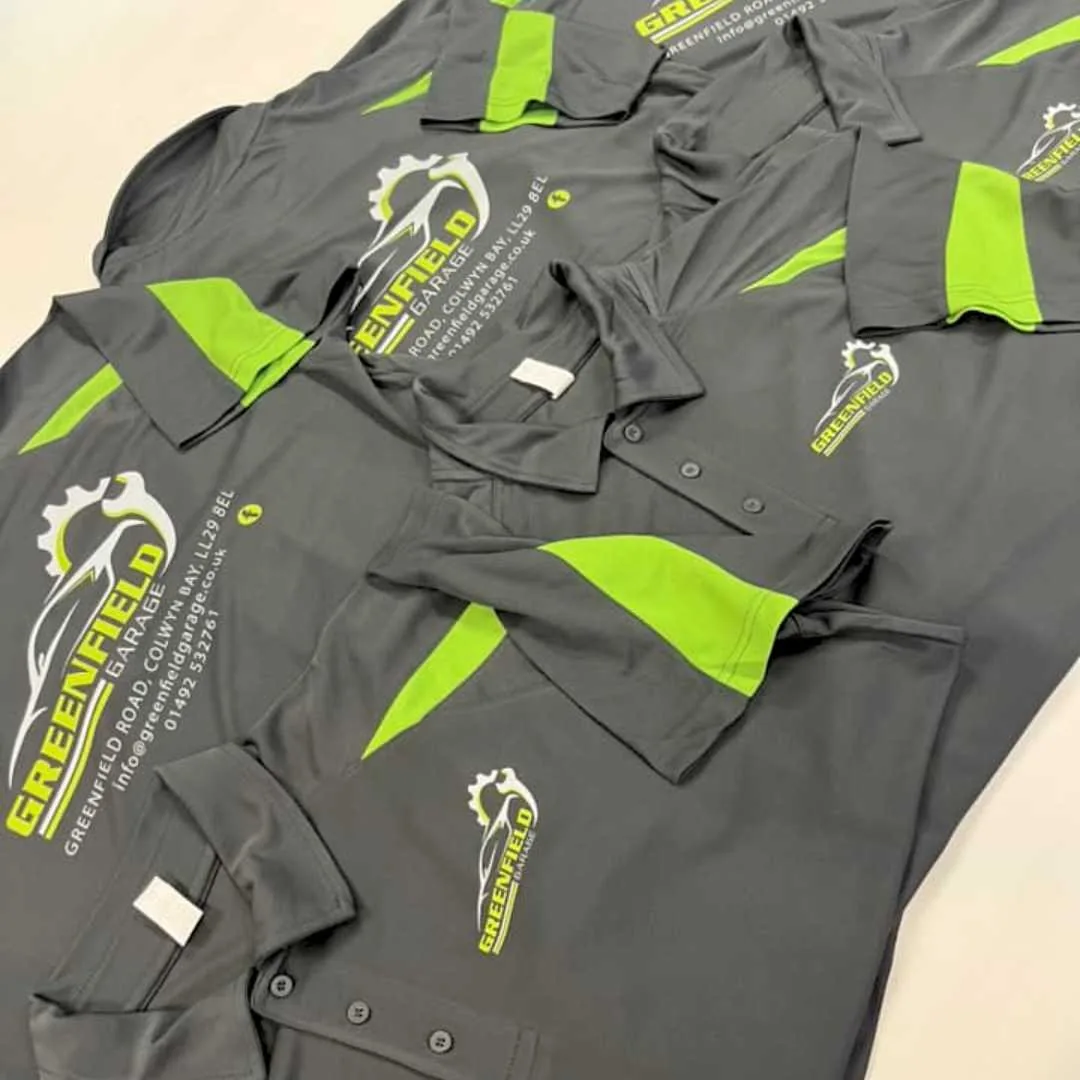 Branded polo shirts with company logo for teams — polo shirt printing Woking